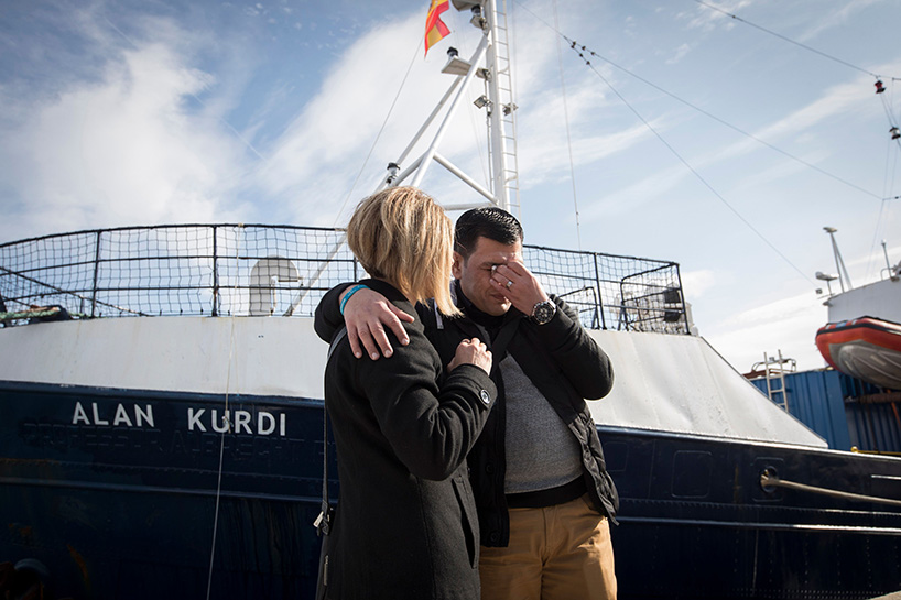 German migrant rescue ship renamed after Syrian Kurdish toddler Alan Kurdi. (Photo: AFP/Jaime Reina)